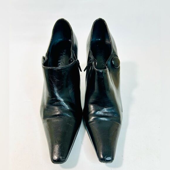 Franco Sarto Black Vegan Leather Booties size 6 - Picture 4 of 10